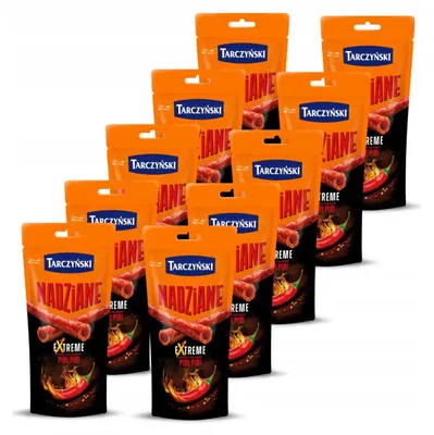 Produktbild von Tarczynski Kabanossi Piri-Piri gefüllt 10x 95g - Cabanossi Sticks Scharf