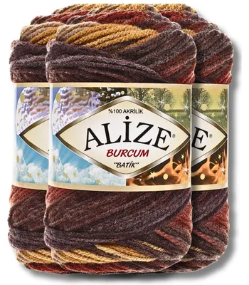 Obrázok produktu pre Alize 3x 100g priadza Burcum Batik, s postupným prechodom farieb, vhodná na háčkovanie a pletenie (3379)