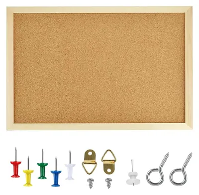 Produktbild von TRANKIELO® – Korkpinnwand mit Holzrahmen, 40x30 cm – Nachhaltig, selbstregenerierend, vielseitig