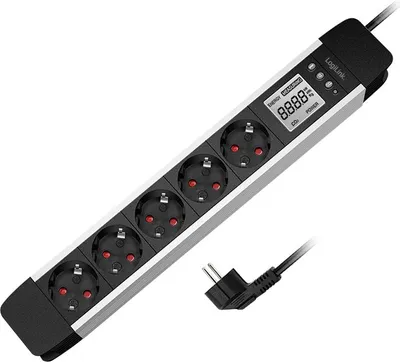 Immagine prodotto di 2direct LogiLink Stikdåse 5-stik 16A Sort 1.4m