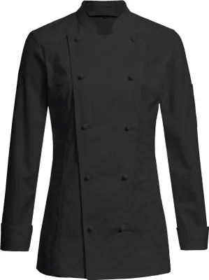 Produktbild von Greiff GASTRO MODA Damen Cuisine Premium Kochjacke Regular Fit Schwarz M
