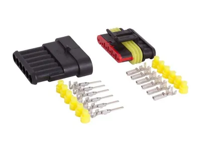 Produktbild von Hermetischer Sechsfachstecker, Stecker + Buchse