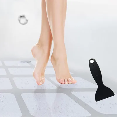 Immagine prodotto di Adesivo antiscivolo per doccia trasparente XXL grande 15 x 15 cm adesivo antiscivolo per bagno e doccia senza BPA