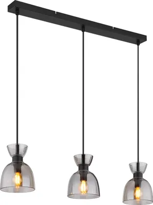 Produktbild von Globo Lighting Hängeleuchte Metall schwarz matt, 3x E14