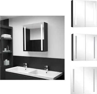 Zdjęcie produktu dla vidaXL Szafka z lustrem LED do łazienki 62x14x60 cm - Szafki łazienkowe