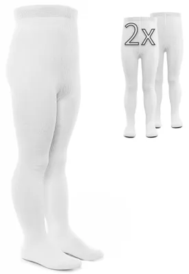 Produktbild von LaLoona 2er Pack Baby und Kinder Strumpfhose - Weiß - 62-68
