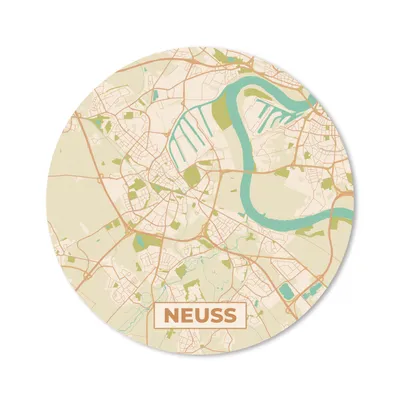 Produktbild von MuchoWow® Mauspad Mousepad Neuss - Karte - Vintage - Stadtplan 20x20 cm - Mousepads - Maus Mat - Pad - Mausunterlage - Schreibtischmatte