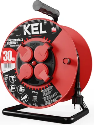 Image de Enrouleur de câble Plastrol PROFESSIONAL LINE ; 4x2p+Z ; IP44 ; 16A ; H05RR-F ; 3x2,5 ; 30 m ; sarriette (W-97922)