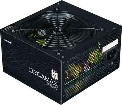 Produktbild von Netzteil ZALMAN DecaMax 600W, 80+ , Nicht Modular, 120mm Lüfter, Schwarz