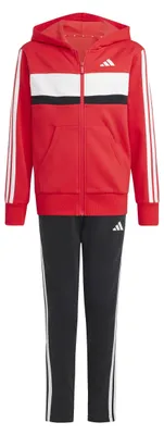Image de Ensemble de jogging en polaire à trois bandes Adidas, modèle Tiberio, unisexe, pour enfants, collection saisonnière