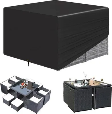 Produktbild von Famanu Gartenmöbelhülle für Tisch und Stühle - 125 x 125 x 71 cm