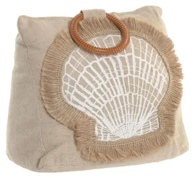 Produktbild von Atmosphera Turstopper Beachhouse - Muschel - 1 kg - Baumwolle - 18 x 11 x 16 cm
