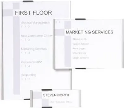 Produktbild von DURABLE Türschild INFO SIGN A4 hoch, 480623 silber