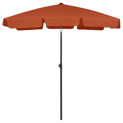 Image de The Living Store Parasol de plage Terracotta-Rouge 180x120 cm