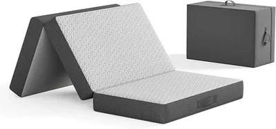 Imagen del producto de Colchón plegable de 120x200x10 cm, de 3 piezas, con viscoelástico, ideal para invitados