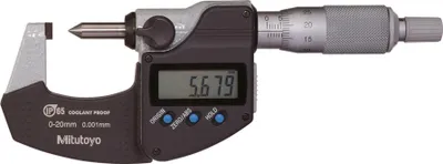 Obrázek produktu pro Digitální mikrometr Mitutoyo s měřicí špičkou, měřicí rozsah: 0–20 mm