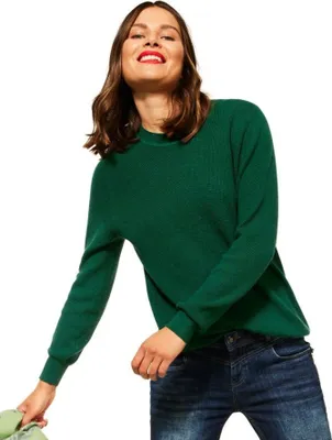 Produktbild von 27343 Street One, , Damen Pullover, Rippstrick, tannengrün, 40
