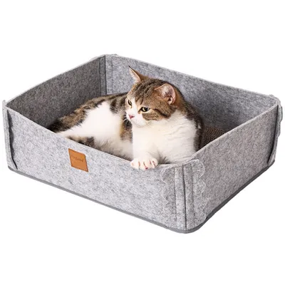 Produktbild von Katzenkratzbrett, Katzenbett für den Innenbereich mit Kratzbaum, Katzenkratzbrettbrett, FreizeitbettGrau