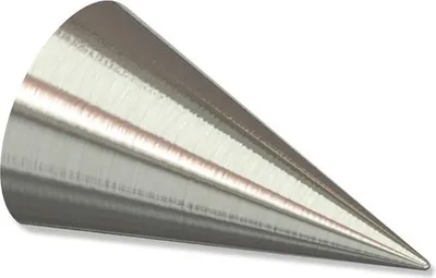 Produktbild von Interdeco Endstücke Kegel für Gardinenstangen 20 mm Ø, Edelstahl-Optik, Modell Savio (Packung 2 Stück)