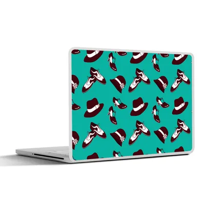 Produktbild von MuchoWow® Laptop Aufkleber Sticker Cover Antik - Hut - Schuhe - Muster 30x21 cm - Sticker für Laptop - Selbstklebend