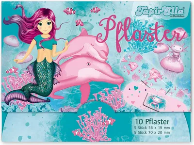 Obrázek produktu pro Dětské náplasti mořská panna Coralie letter 10 ks