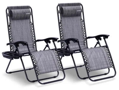 Produktbild von Loungestuhl – Verstellbarer Liegestuhl für den Garten mit Tisch und Getränkehalter