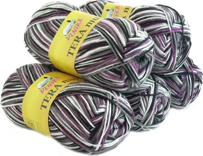 5 x 100g Strickgarn Häkelgarn TERA MULTI, Farbwahl - mehrfarbig bunt Farbverlauf