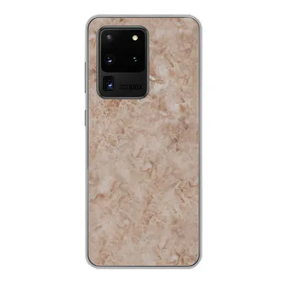 Produktbild von MuchoWow® Handyhülle Schutzhülle Hülle für Samsung Galaxy S20 Ultra Marmor - Braun - Muster Silikon Softcase Handy Hülle - Karteninhaber