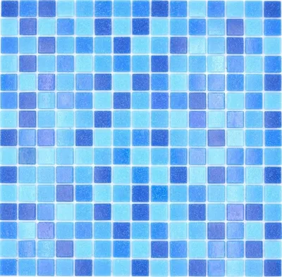 Produktbild von Mosaikfliese Glasmosaik Classic Mix Glas mix blau 4F papierverklebt Poolmosaik Schwimmbadmosaik MOS210-PA335