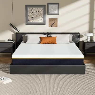 Zdjęcie produktu dla Materac DEWINNER wykonany z pianki memory, o wymiarach 180 x 200 cm i grubości 17 cm – dwuwarstwowy (pianka memory + węgiel bambusowy) z zdejmowalnym i zmywalnym pokrowcem