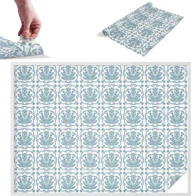 Produktbild von Sichtschutzfolie – 146x200 cm – Buntglas / Stained-Glass Design – blickdicht & dekorativ – selbstklebende Glasdekorfolie – UV-Schutz, einfache Montage – Blumenmuster