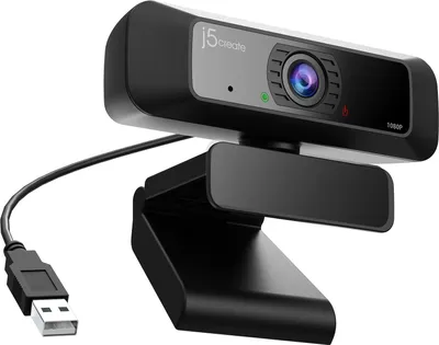 Produktbild von j5create JVCU100-N USB™ HD Webcam mit 360° Rotation, 2,07 MP, 1920 x 1080 Pixel, Full HD, 30 fps, 640x480@30fps, 1280x720@30fps, 1920x1080@30fps, 720p, 1080p