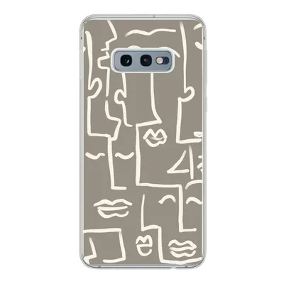 Produktbild von MuchoWow® Handyhülle Schutzhülle Hülle für Samsung Galaxy S10e Gesicht - Kopf - Strichzeichnung Silikon Softcase Handy Hülle - Handy