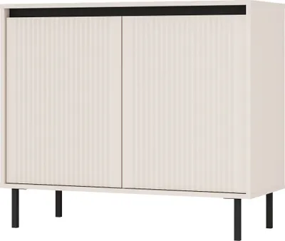 Produktbild von Selsey Osaka - Sideboard 2-türig mit geriffelten Fronten, Sandbeige, 100 cm