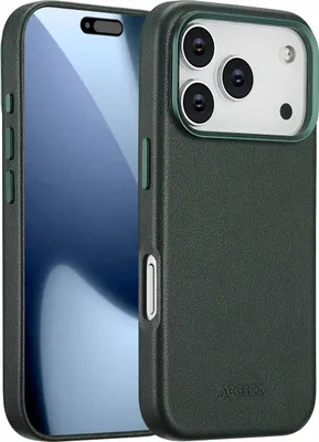 Zdjęcie produktu dla Accezz MagSafe Leather Backcover voor de Apple iPhone 17 Pro - Cedar Green