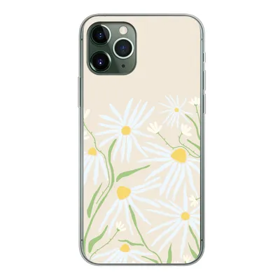 Produktbild von MuchoWow® Handyhülle Schutzhülle Hülle für iPhone 11 Pro Blume - Muster - Gelb Silikon Softcase Handy Hülle - Handy