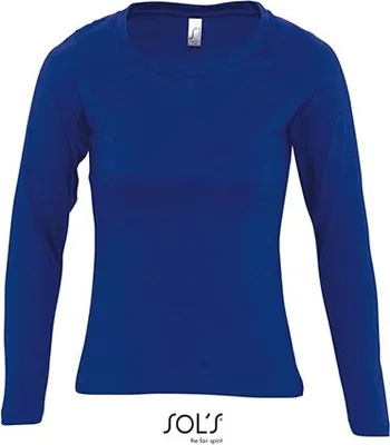 Produktbild von SOLs 11425 | Womens Long Sleeves-T Majestic Damen T-Shirt - Farbe: Ultramarine - Größe: XXL