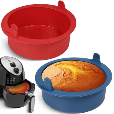 2er Set Mini-Silikon-Taartform 16 cm für Airfryer