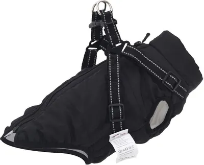 Imagen del producto de Abrigo para perro con arnés impermeable reflectante L36