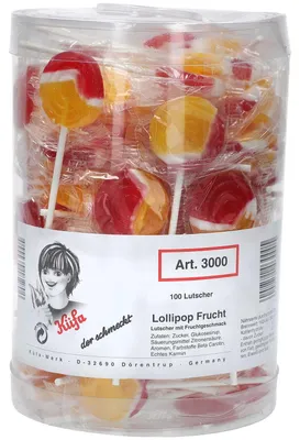 Image de Küfa Lollipop Sucettes aux fruits saveur fruits 100 pièces 1800g