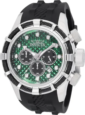 Produktbild von Invicta Bolt 49165 Herrenarmbanduhr - Quarzwerk - Edelstahl mit Grünem Zifferblatt - 50 mm