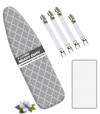 Bügelbrettbezug Baumwolle hellbraun 53,1" x 17,7" geometrisch