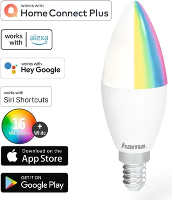 Produktbild von Hama 00176583, 5,5 W, E14, 470 lm, 2500 h, Blau, Grün, Rot