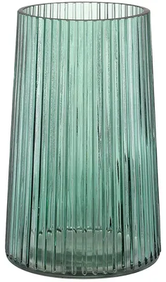 Immagine prodotto di Vaso per fiori, verde, in vetro lavorato, 20 cm, ideale per il soggiorno