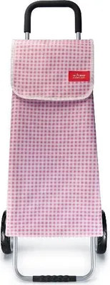 Image de Sac Poussette Marché Vichy Rose Design Rétro Chic, Grande Capacité - Rebel