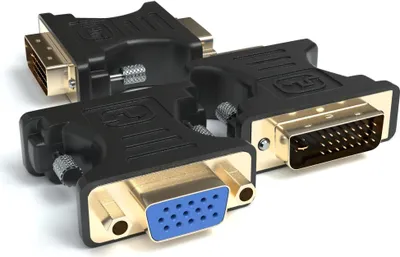 Produktbild von 3x DVI auf VGA Adapter 24+5 Stecker Monitoradapter Beamer Computer PC Monitor