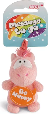 Produktbild von Nici 42728 Message to Go Loop 8cm Einhorn Merry Heart - Be Happy