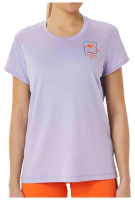 Image de T-shirt Asics Camiseta ASICS Fujitrail manga corta lila mujer pour Femme