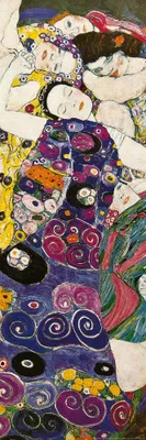 Produktbild von Gustav Klimt Kunstdruck Bild - Die Jungfrau, 1912 - 1913 (91 x 30 cm)