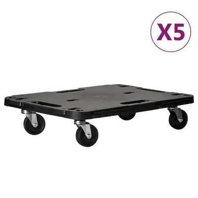 Produktbild von Transportroller 5 Stk. Schwarz 58x38x12 cm Polypropylen